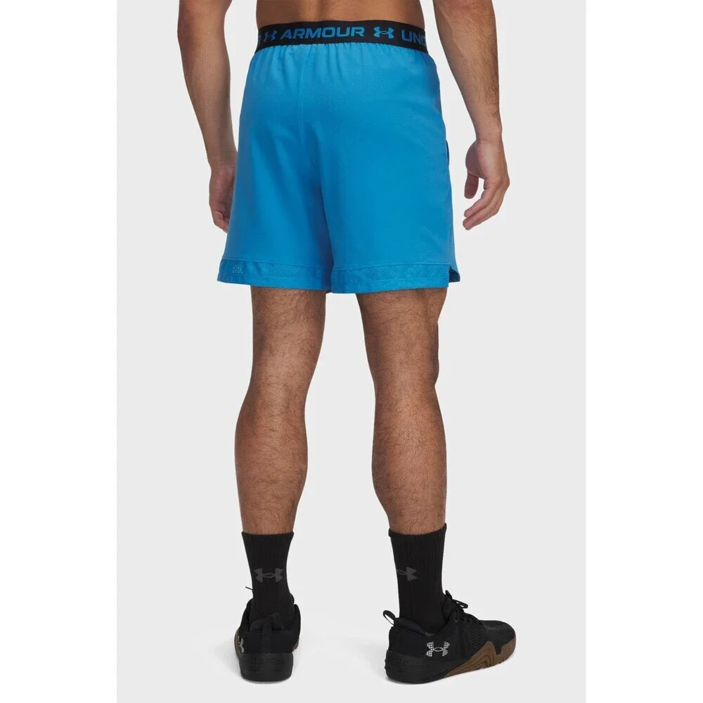 Under Armour Vanish Shorts Men's Blue Woven Stretch Elastic Waist Active JAX53